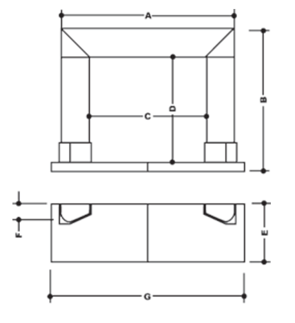 Montgomery II stone fireplace dimensions