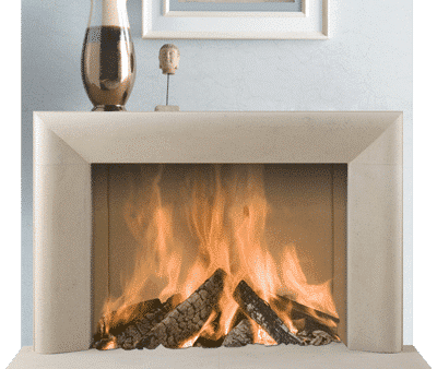 Montgomery IV stone fireplace
