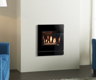 Gazco Logic™ HE Designio2 Glass Inset Gas Fire with stone fuel bed