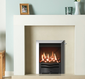 Gazco Logic™ HE Wave Inset gas fire in Matt Black.