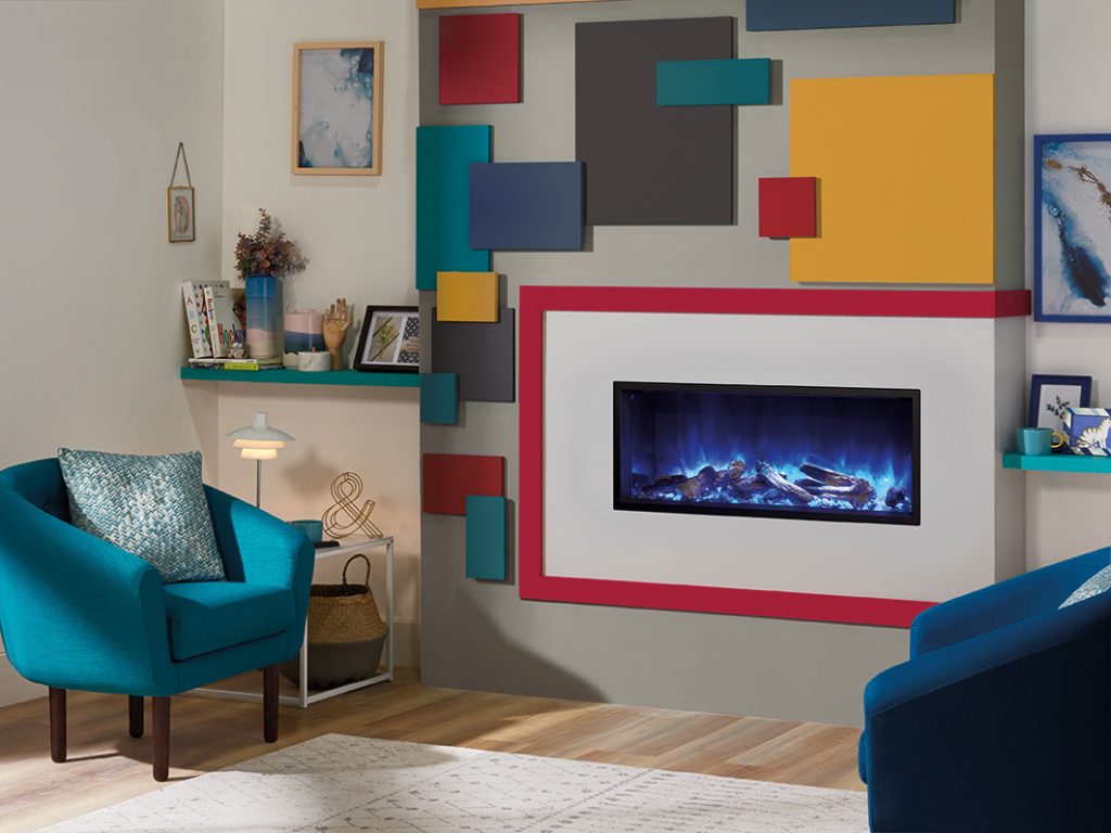Gazco Skope 85R Inset electric fire with log and pebble fuel effects