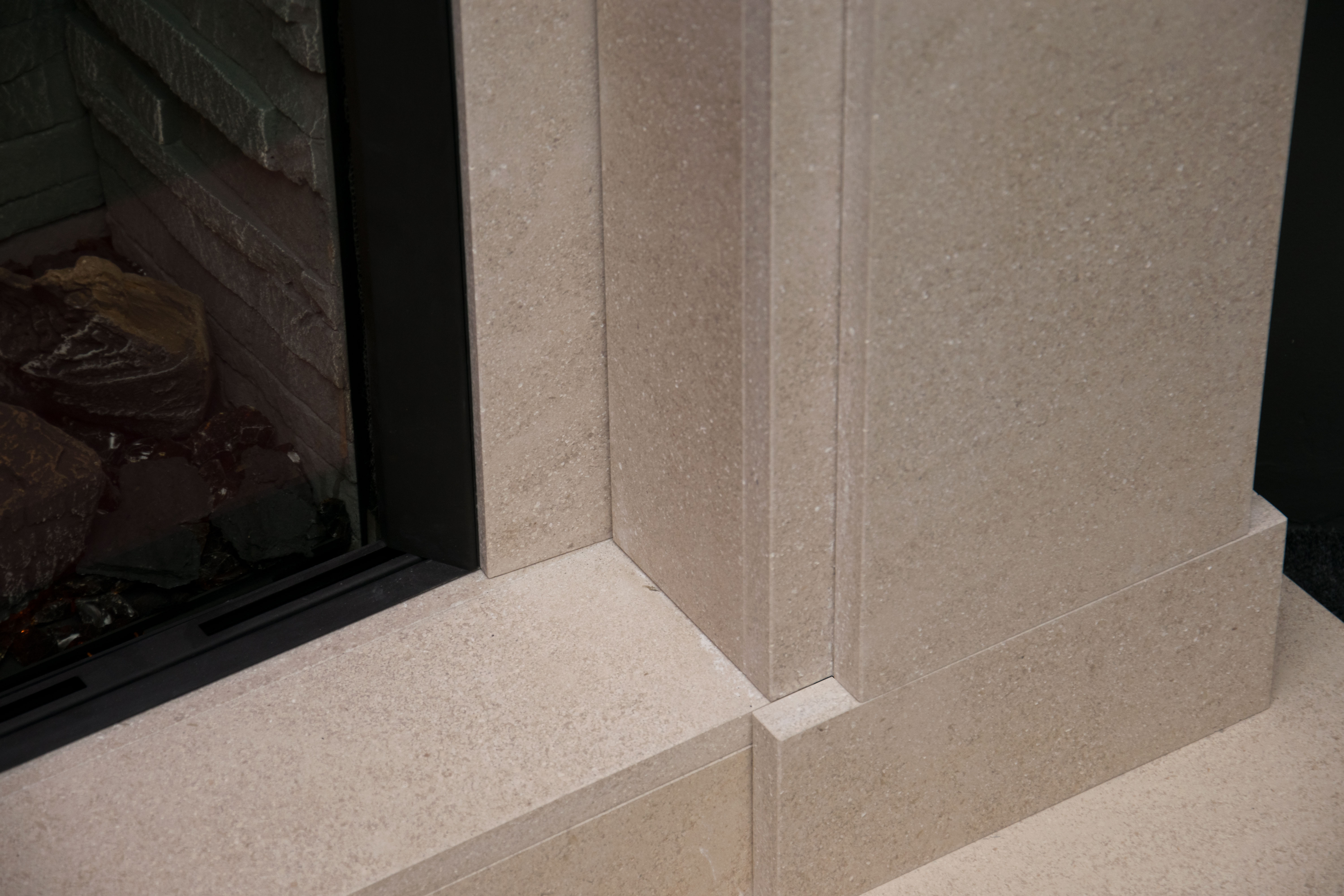 Jersey Limestone Fireplace Bottom) Jersey Limestone Fireplace Bottom)