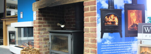 Main showroom 4 – Chesney_s Salisbury 12 Woodburning Stove in Matt Black Logo