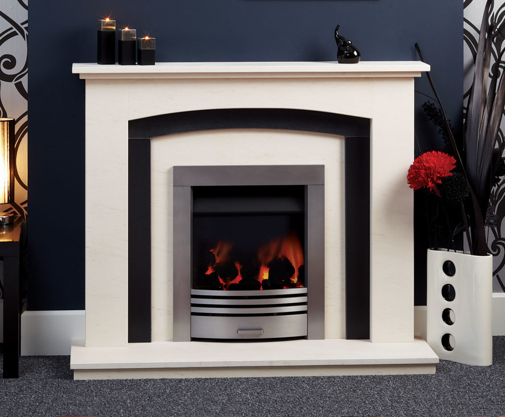 Natura Merano Limestone Fireplace