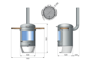Chesneys Terrace Gourmet Outdoor Fire Dimensions