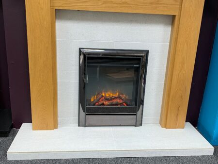 OER Tiled Back Panel _ Hearth Suitable for Solid Fuel