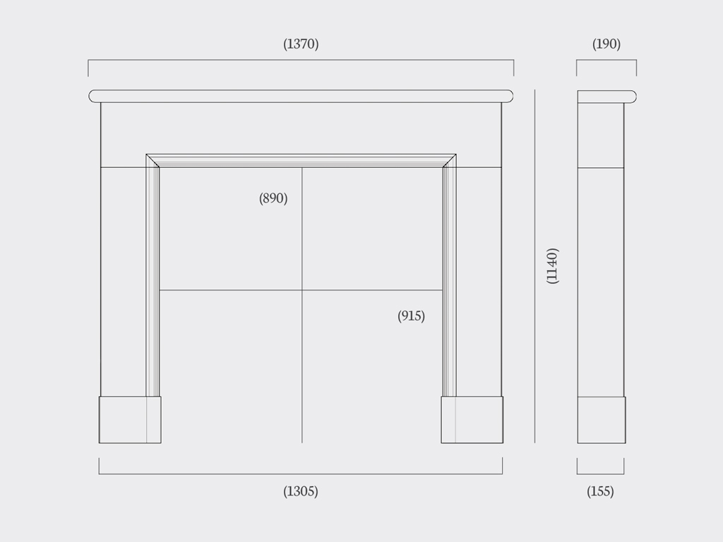 The Hanwell Fireplace mantel dimensions The Hanwell Fireplace mantel dimensions