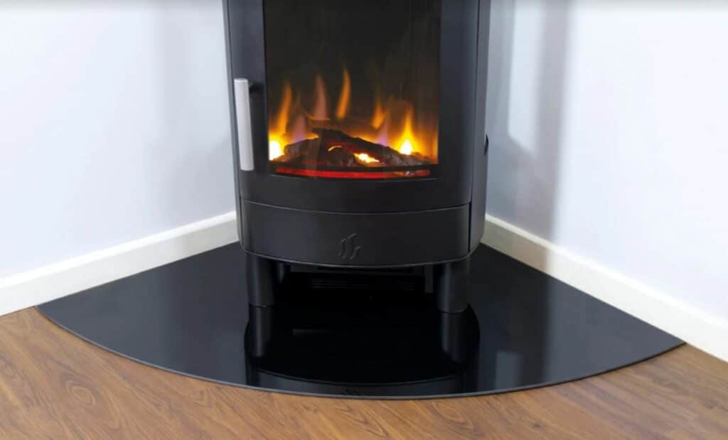ACR Glass Corner Hearth for Electric Stoves
