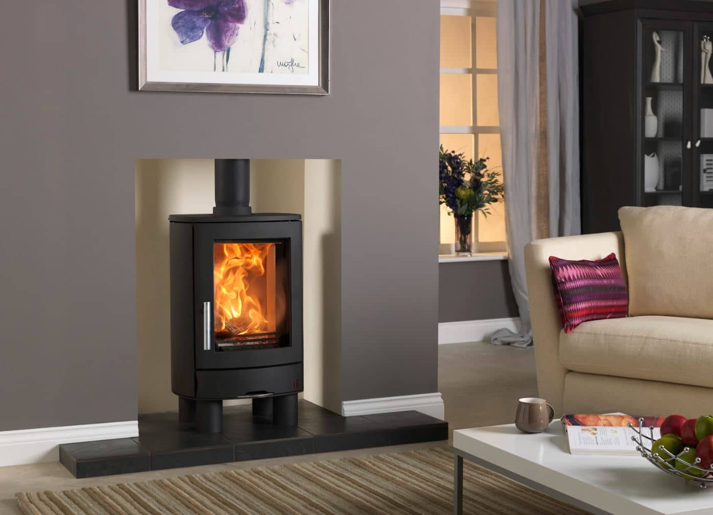 ACR Neo1F Multifuel Stove with inset