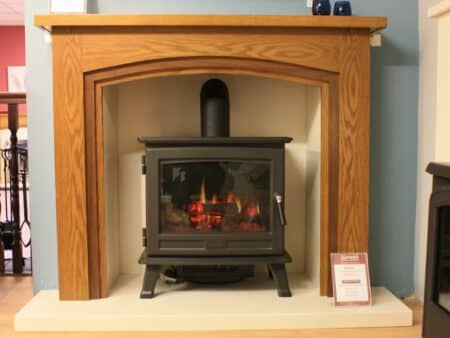 Trent Fireplaces 54" Newland Surround MDF in Light Oak/Walnut Veneer