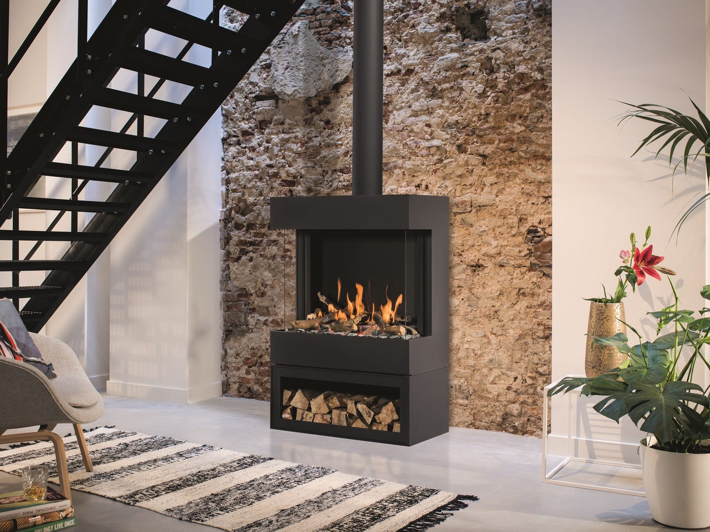 BOX Gas Panorama 73-52 Fire decor