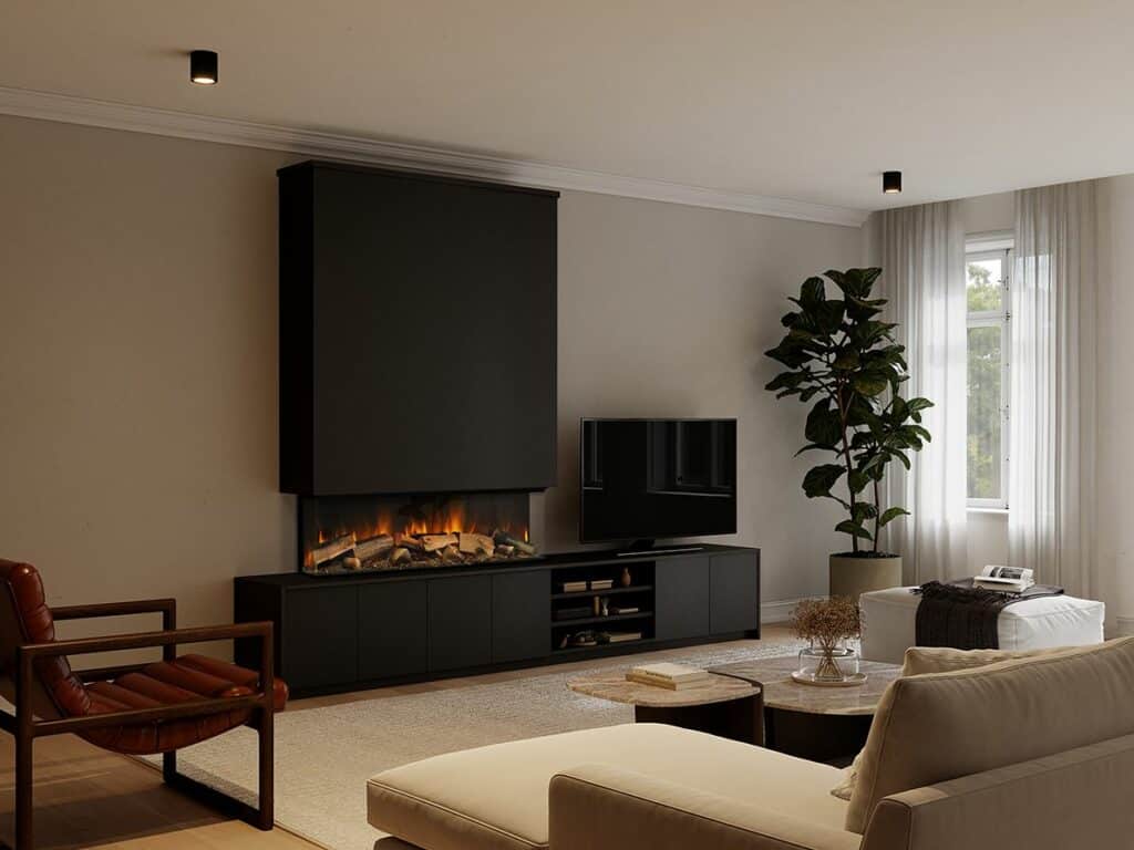 The Kingston large fireplace and entertainment centre