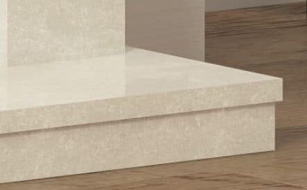 Adderstone in White Micro marble with Foxglen 950 Electric Fire inset corner