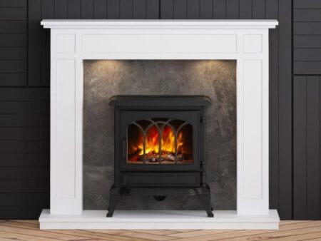 Braythorn in Ice White with Roseville Electric Stove