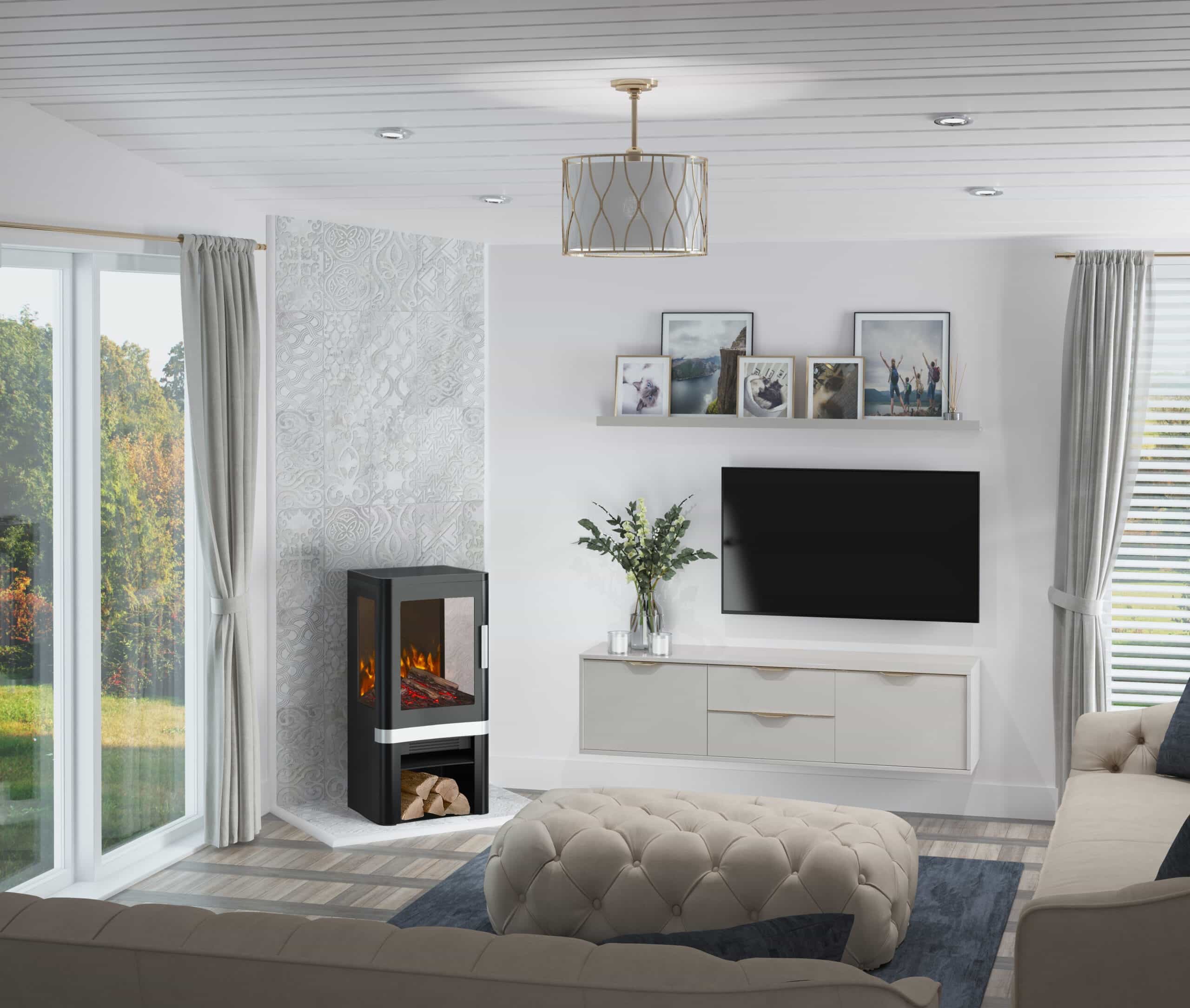 Ferwood Electric Stove with Logstore