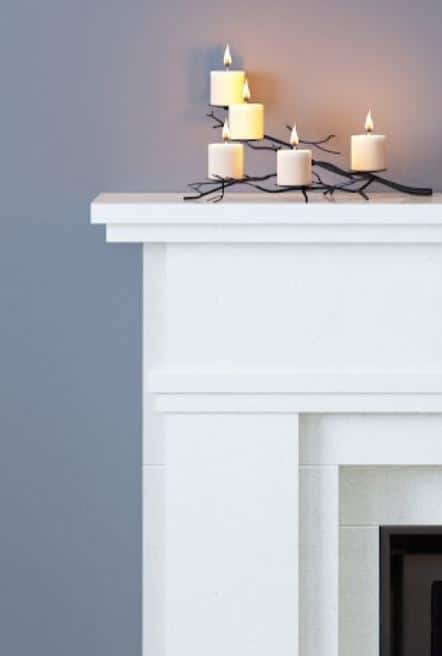 cobblestone fireplace