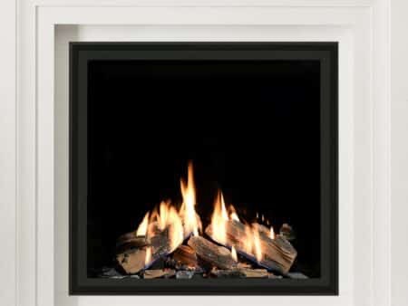 Laversdale in White Micromarble with Highcliffe 750P Gas Fire