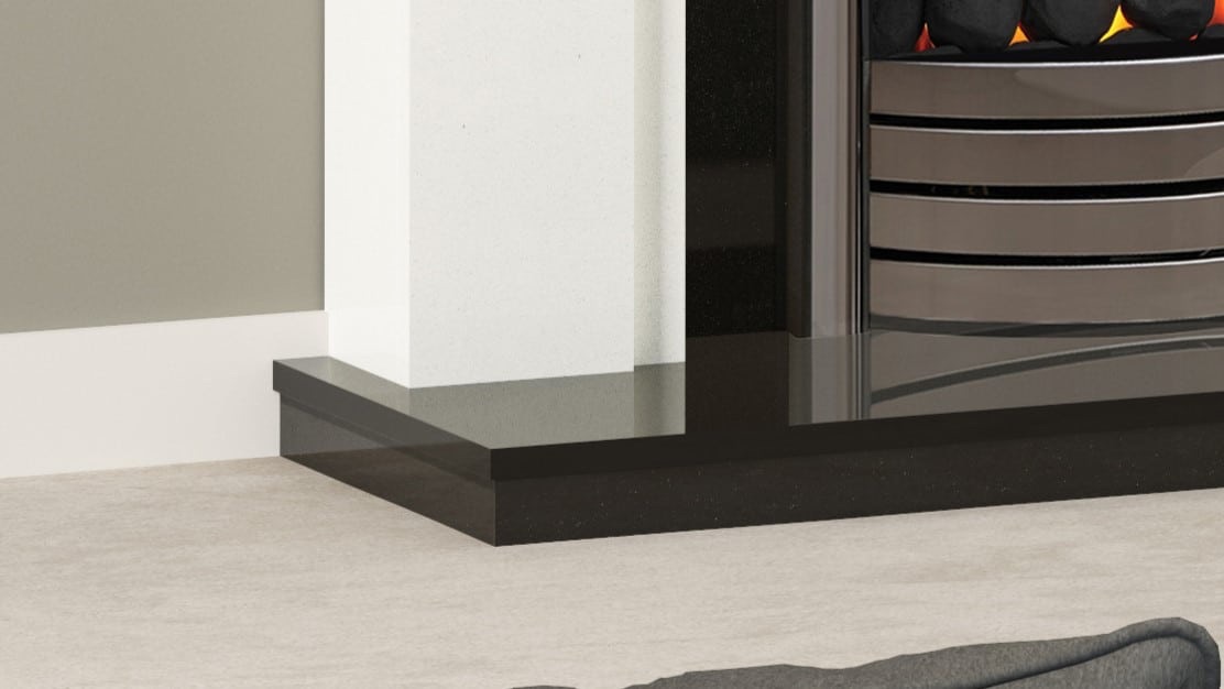 Sherborne in White MicroMarble fire surround decor bottom