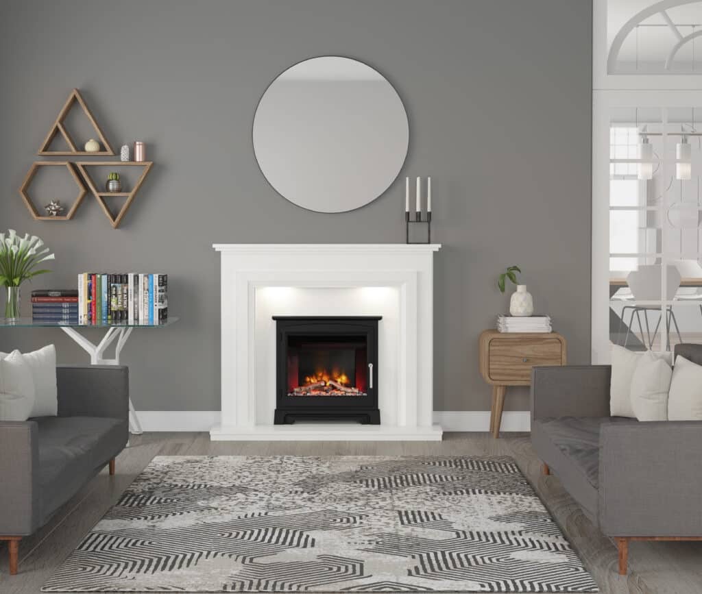 Stonehaven in White micromarble with Saxton 22 with Cast Front