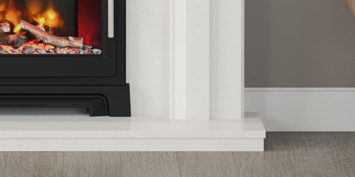 Stonehaven in White micromarble with Saxton 22 with Cast Front bottom