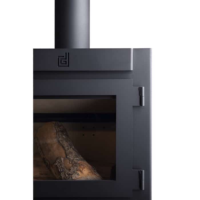 Jannik Medium Low wood burning stove side jpg