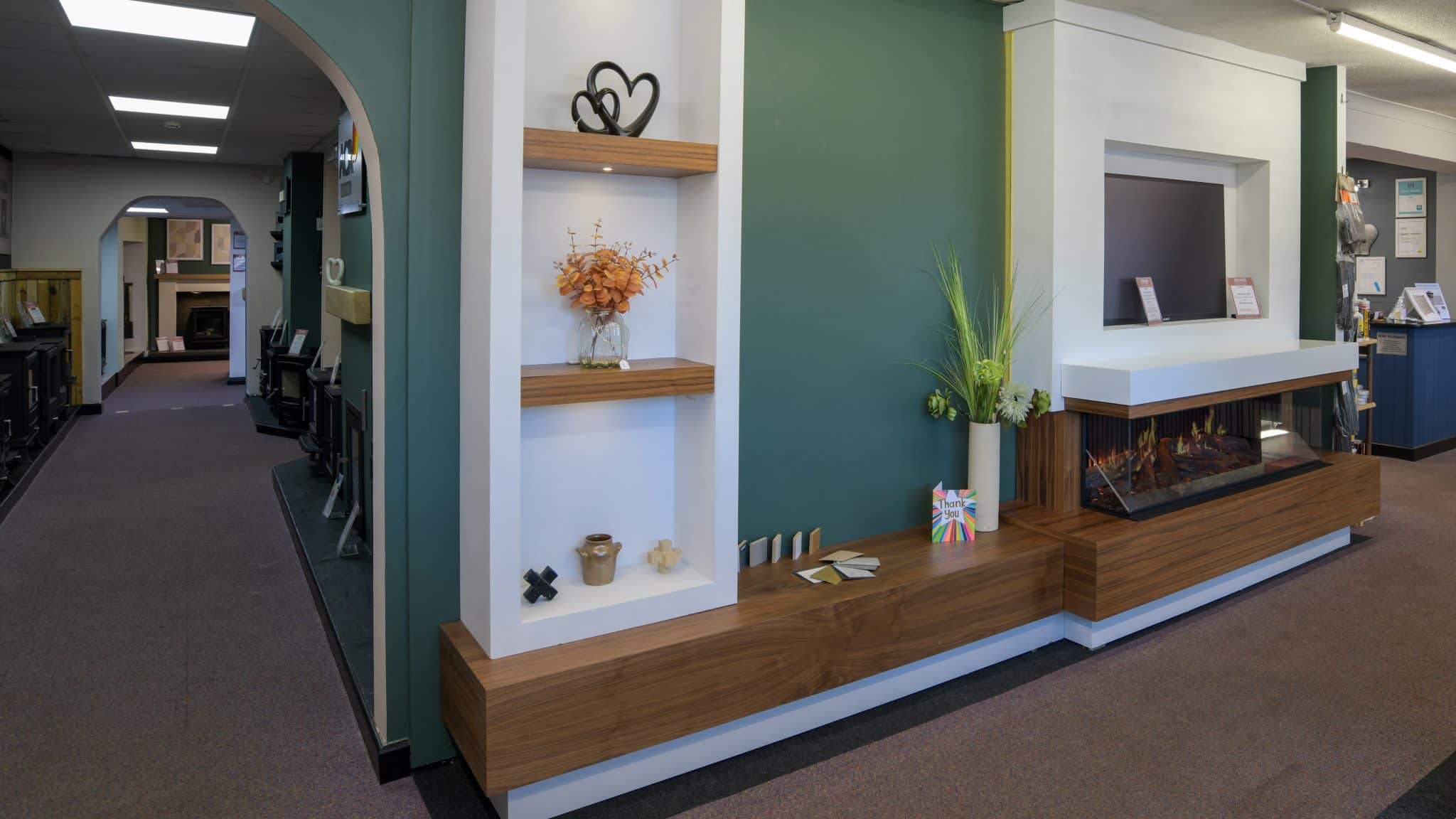 electirc fire media wall