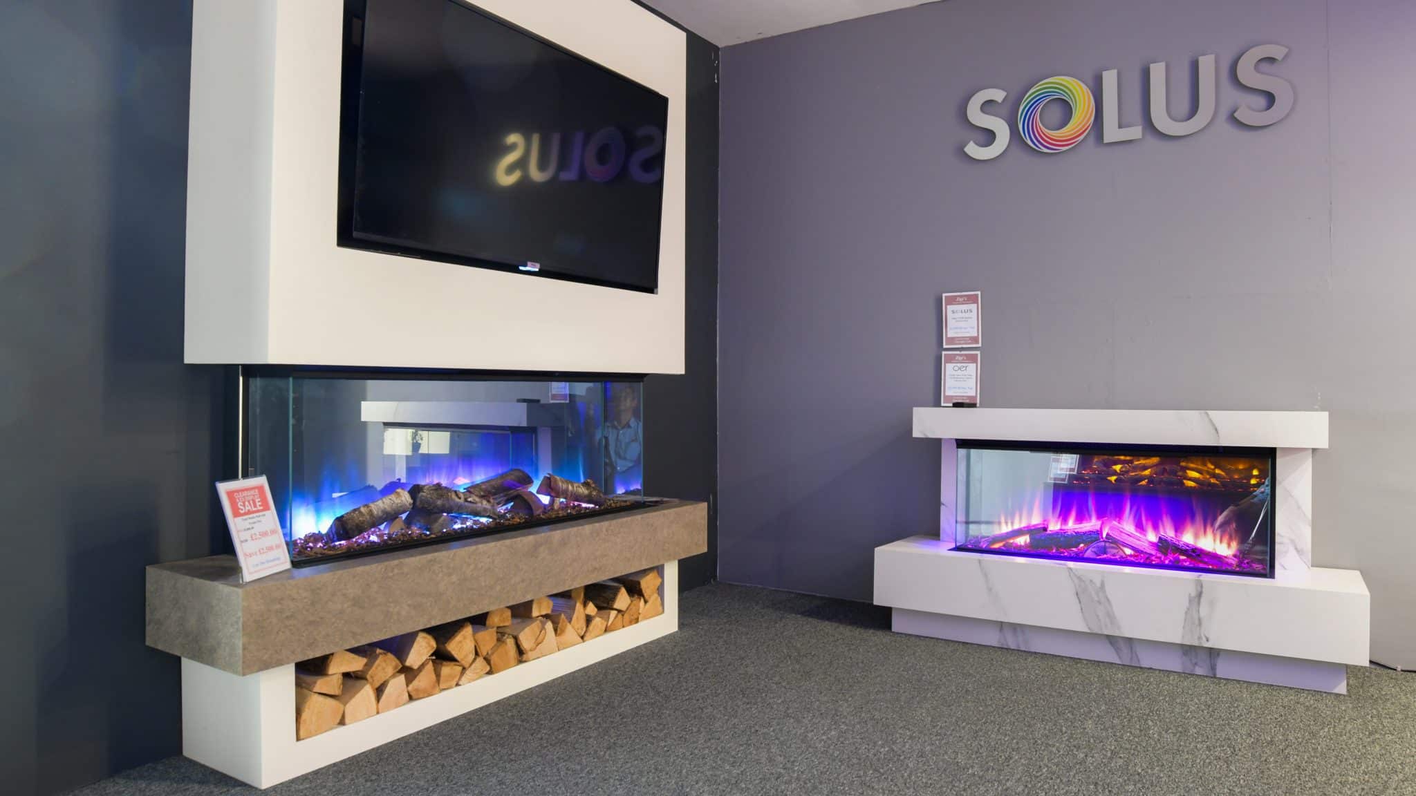 fireplace media wall