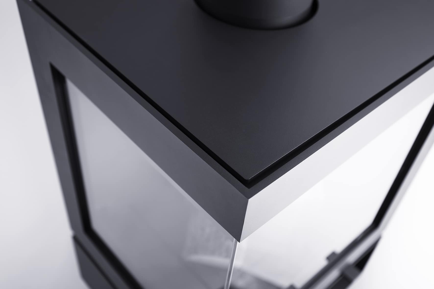 Bora Corner wood stove Corner, Fixed side view