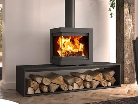 Dik Geurts - Bora Corner, Plateau Straight wood burning stove