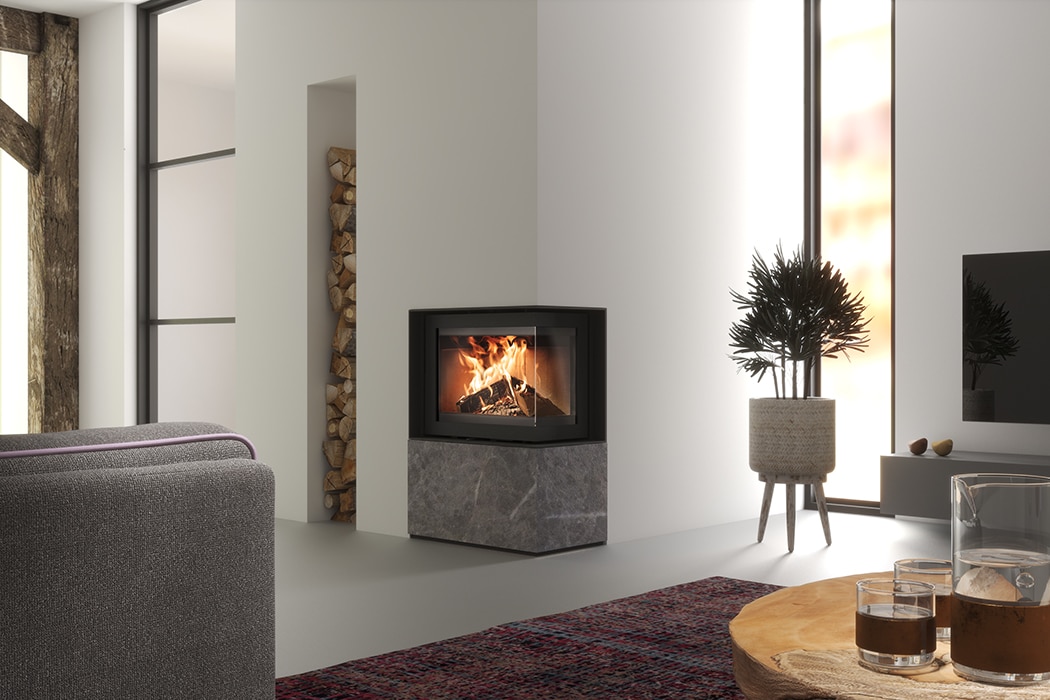 Dik Geurts Instyle Corner Slim 660-570 wood burning stove