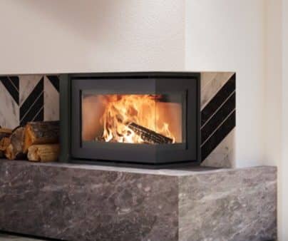 Dik Geurts - Instyle Corner Slim wood burning fire