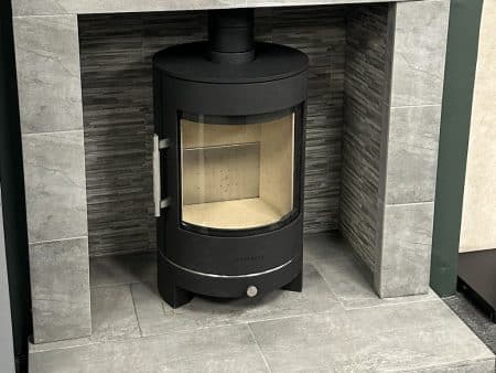 OER Ash Grey Fireplace with Split Stone Interior Only