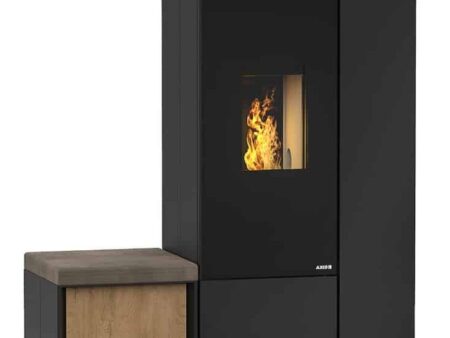 Connect pellet stove with side unit