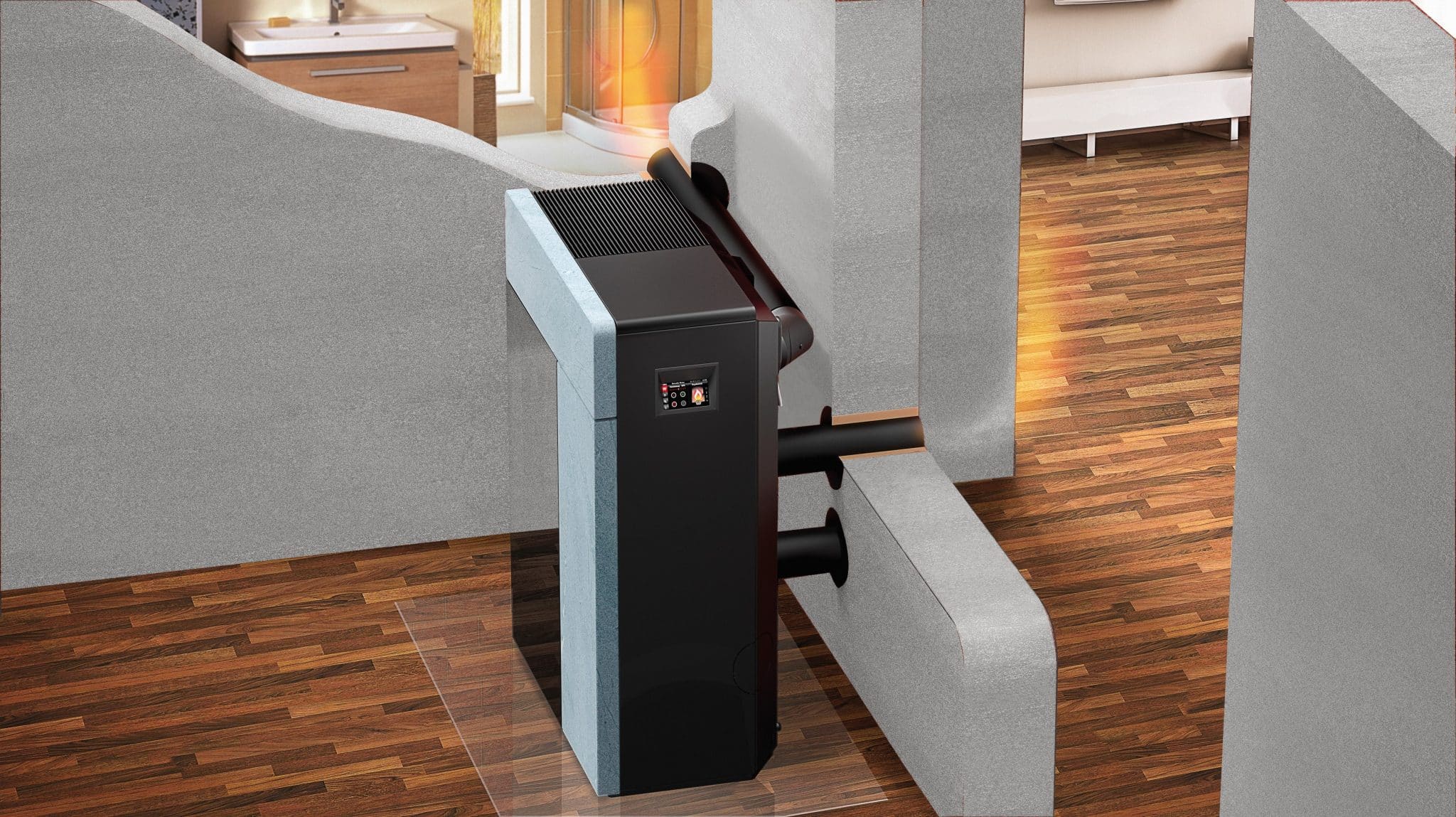 multi room heating pellet stove