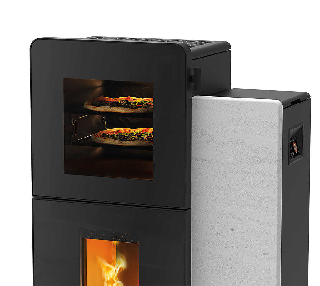 rika pellet stove cooking pizza
