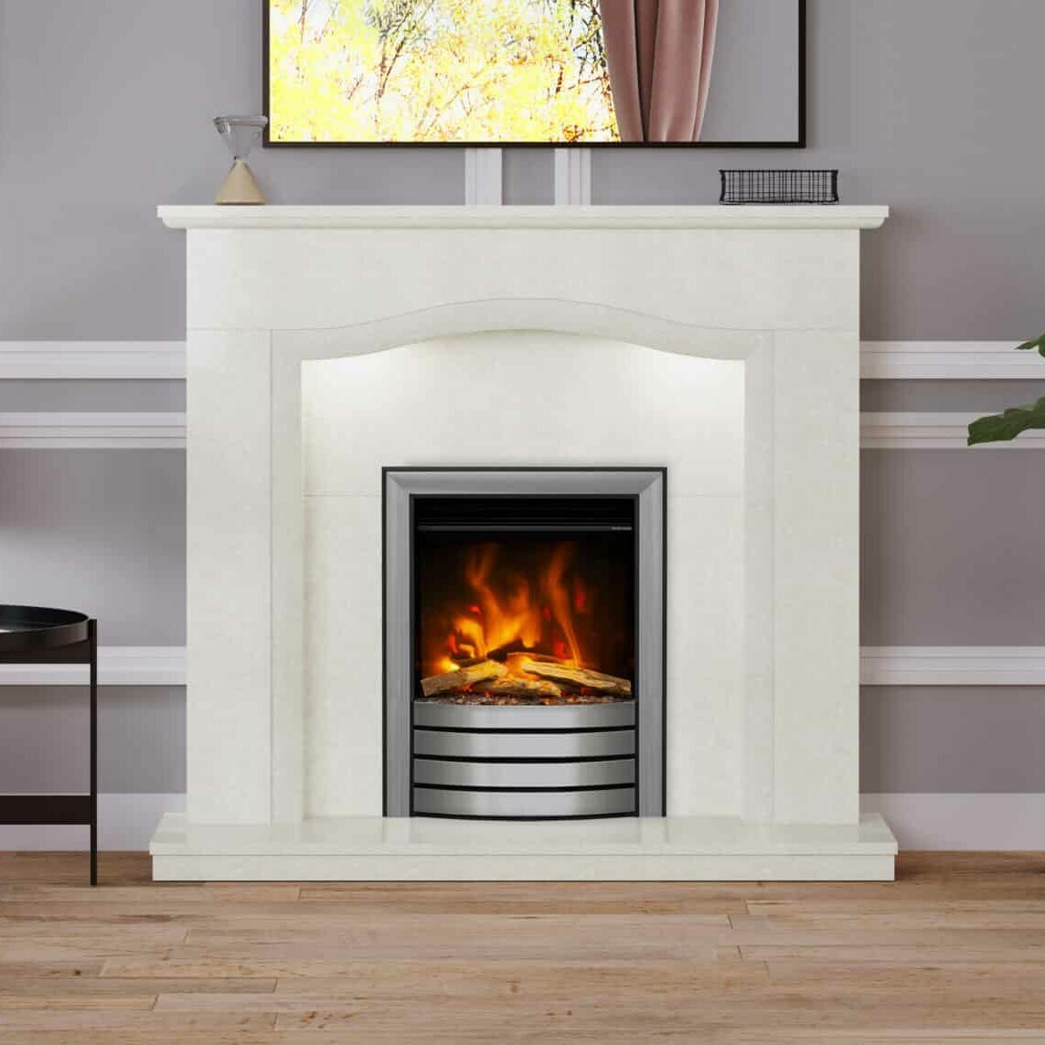 Atwick in White Micromarble with Saxton 16 with Chrome Front