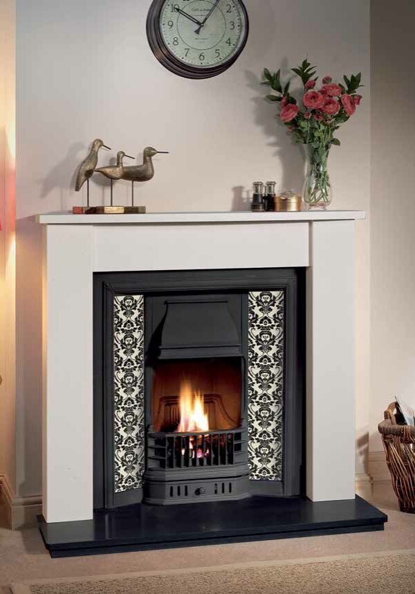 Burcott with Victorian Flock Black Tiles