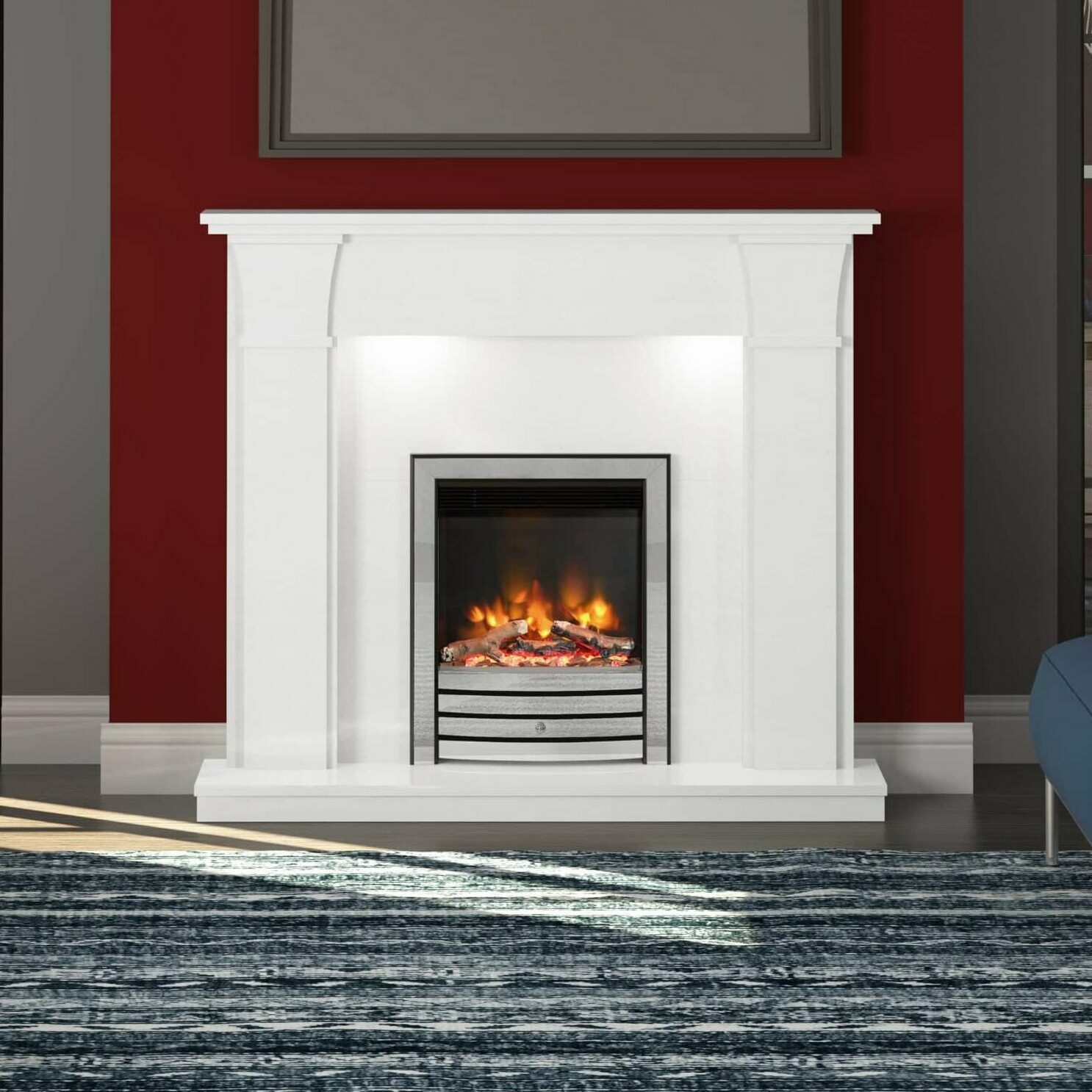 Colebrooke in White Micromarble with Saxton 16 Chrome Front