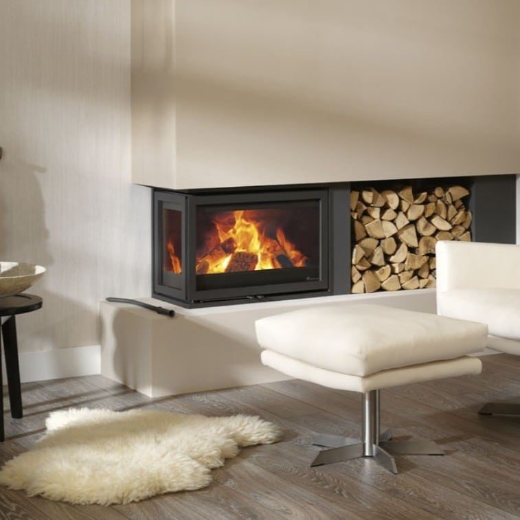 Dik Geurts -Wood burning fire Instyle Corner 660 Low