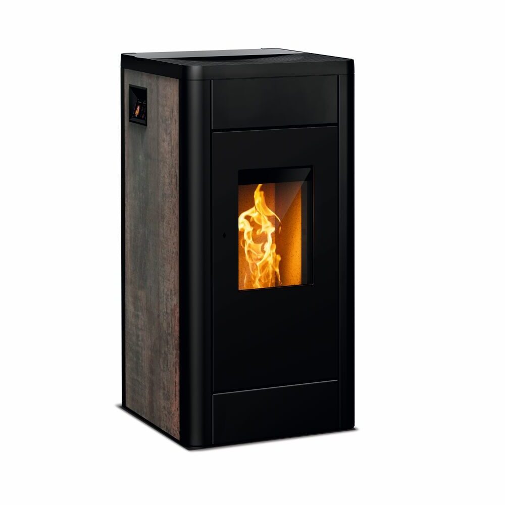 FILO pellet stove dark wood effect