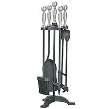 Fireplace Companion Set Manor – Black-Pewter – 550