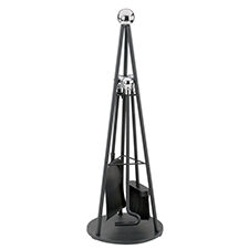 Fireplace Companion Set Teepee- Black & Chrome – 650