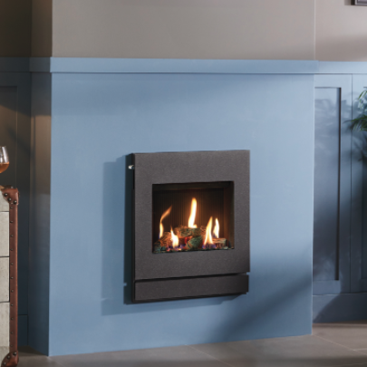 Gazco Logic™ HE Designio2 Steel with log effect