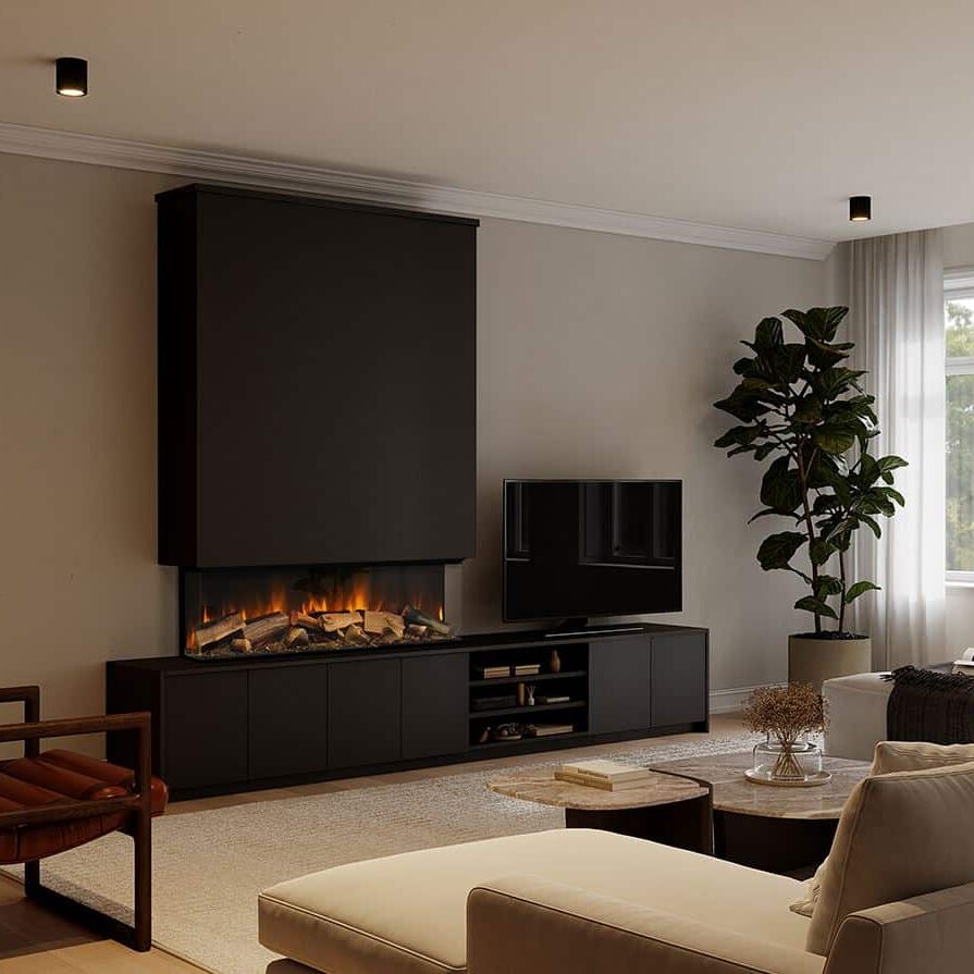 The Kingston large fireplace and entertainment centre