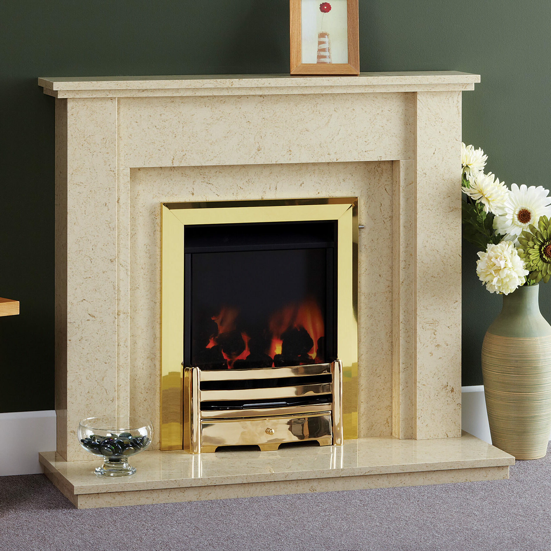 Natura Pimlico Micro Marble Fireplace