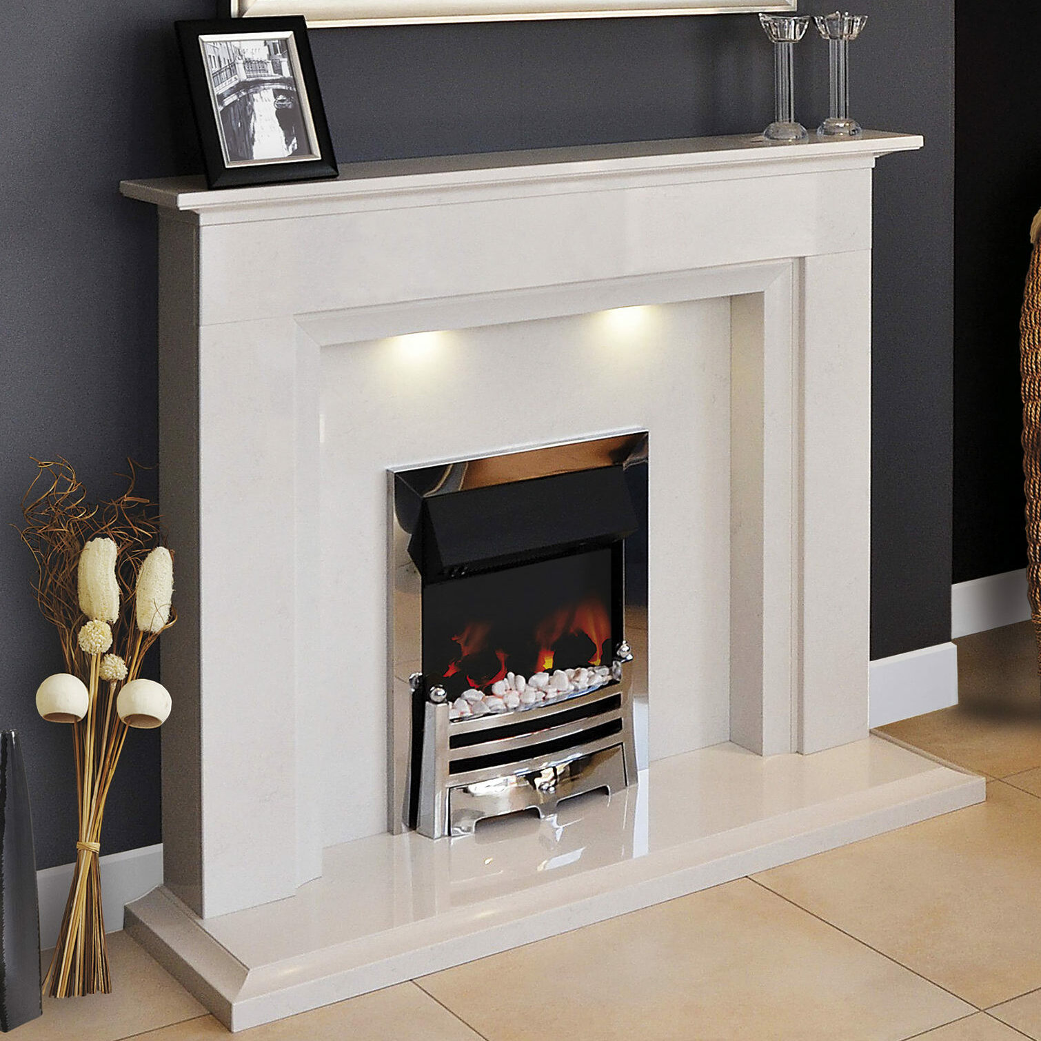 Natura Priory Micro Marble Fireplace