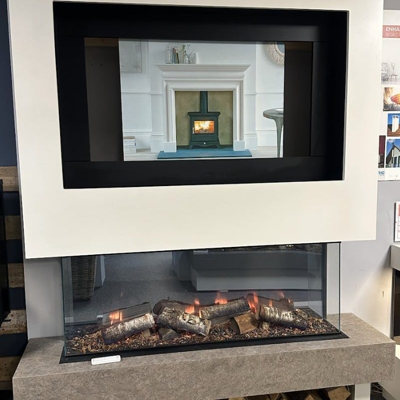 Trent Media Wall with Evonic Electric Fire