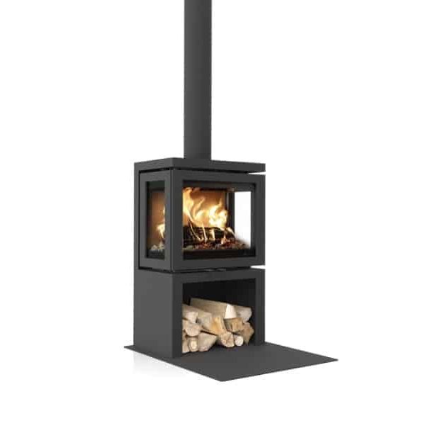 Vidar triple small store wood burning stove